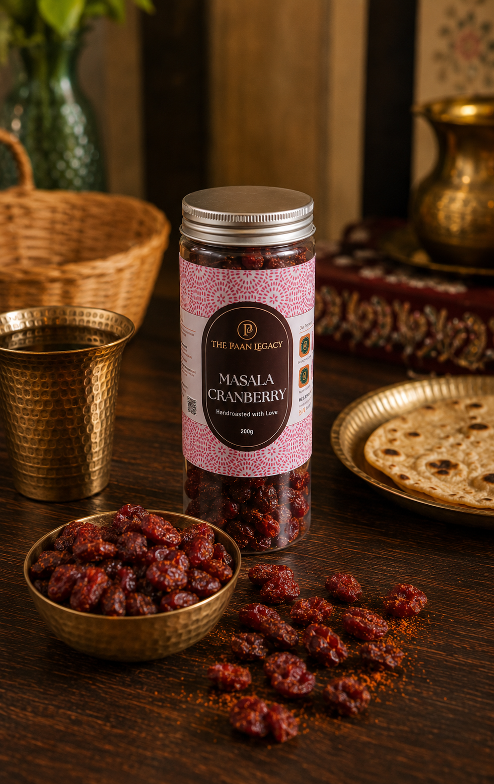 Masala Cranberry Mukhwas - Spiced Dried Cranberry, 200g