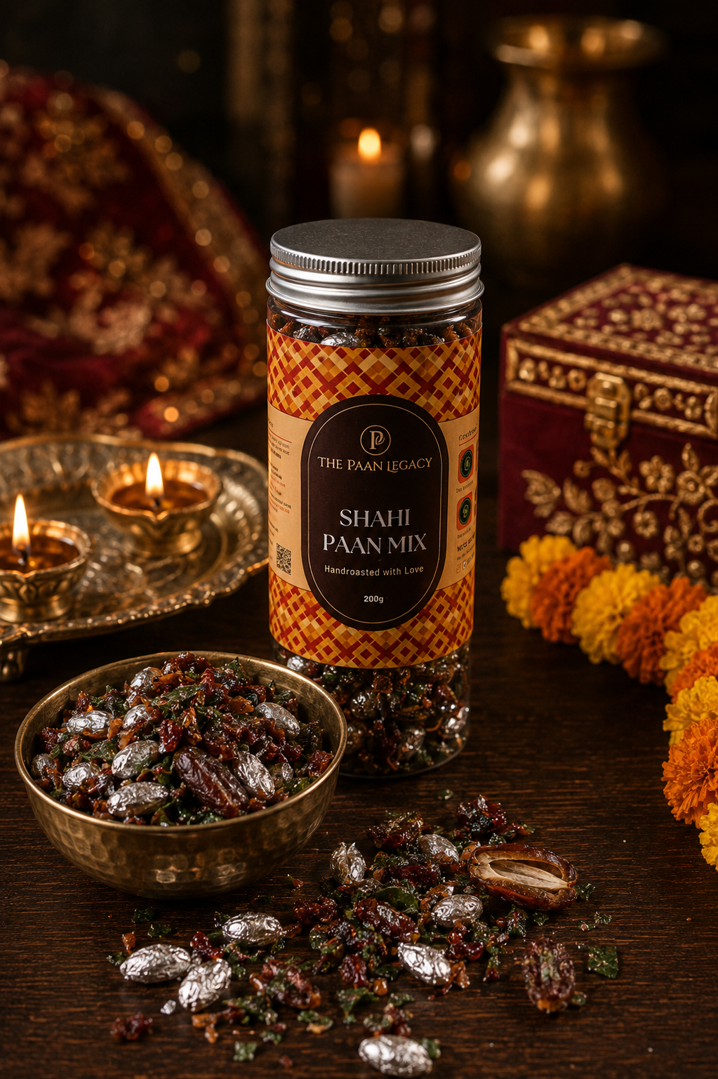 Shahi Paan Mukhwas - Gulkand, Silver Elaichi & Khajoor, 200g